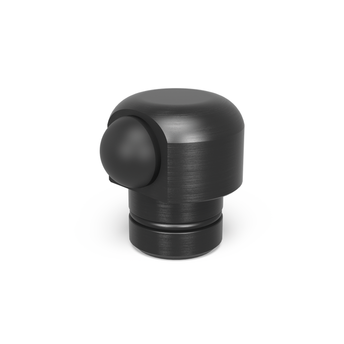 Stopping bolt for rail system burnished