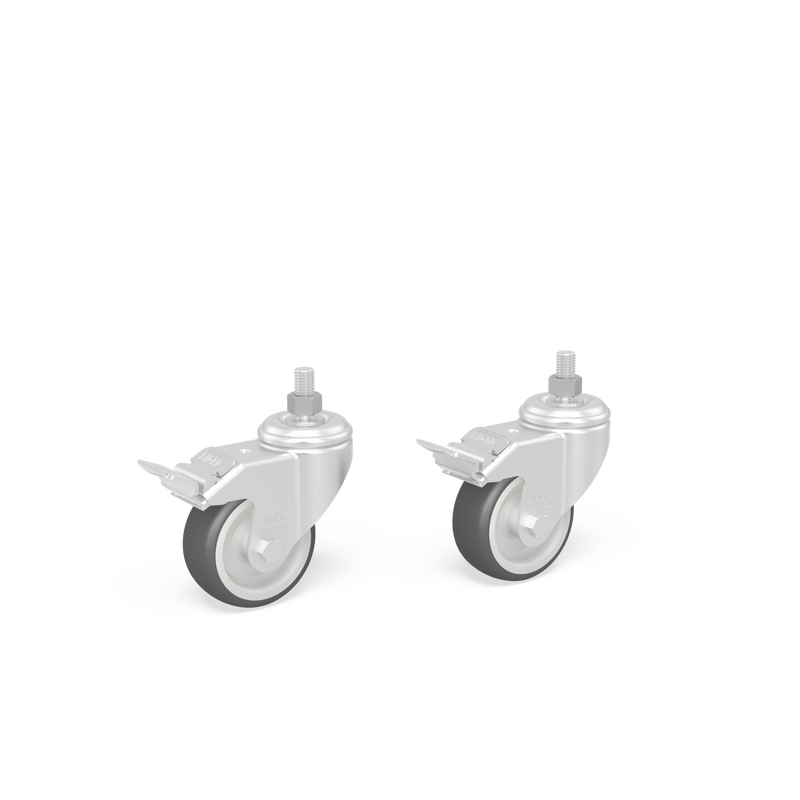 Equipment with 2 castors for machine table / extension