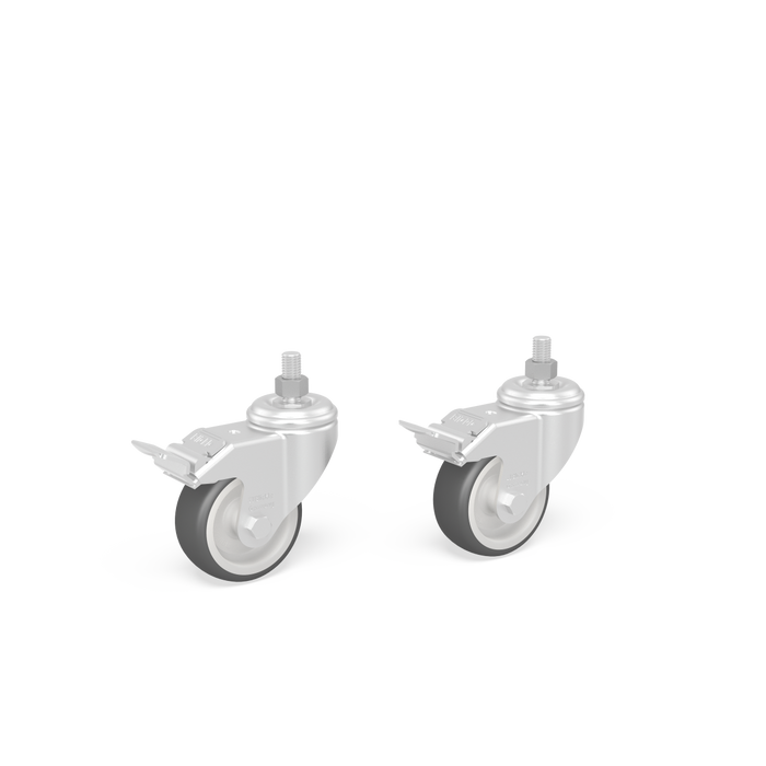 Equipment with 2 castors for machine table / extension