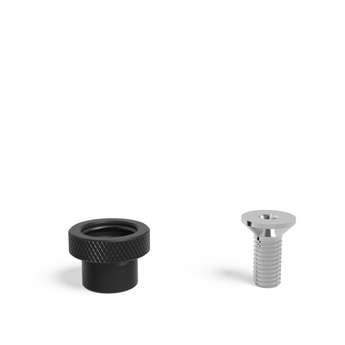 Clamp Bushing for M8 thread incl. screw 22 mm burnished