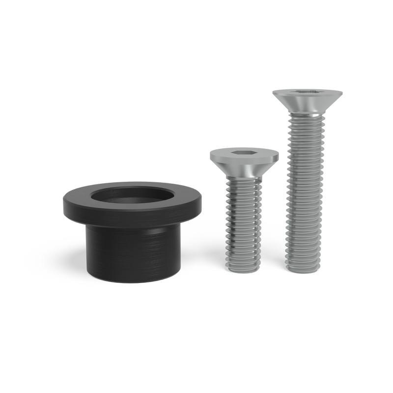 Set Clamp Bushing with collar for M6 thread burnished