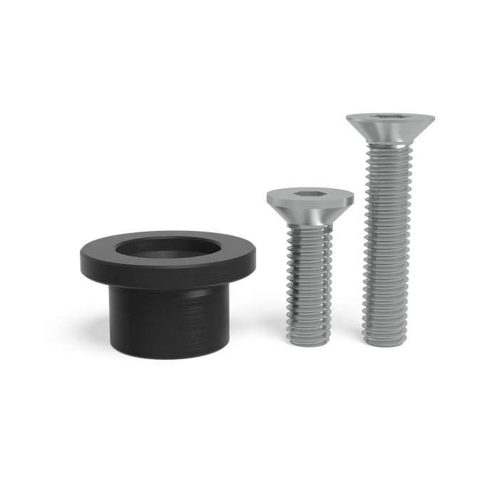 Set Clamp Bushing with collar for M6 thread burnished