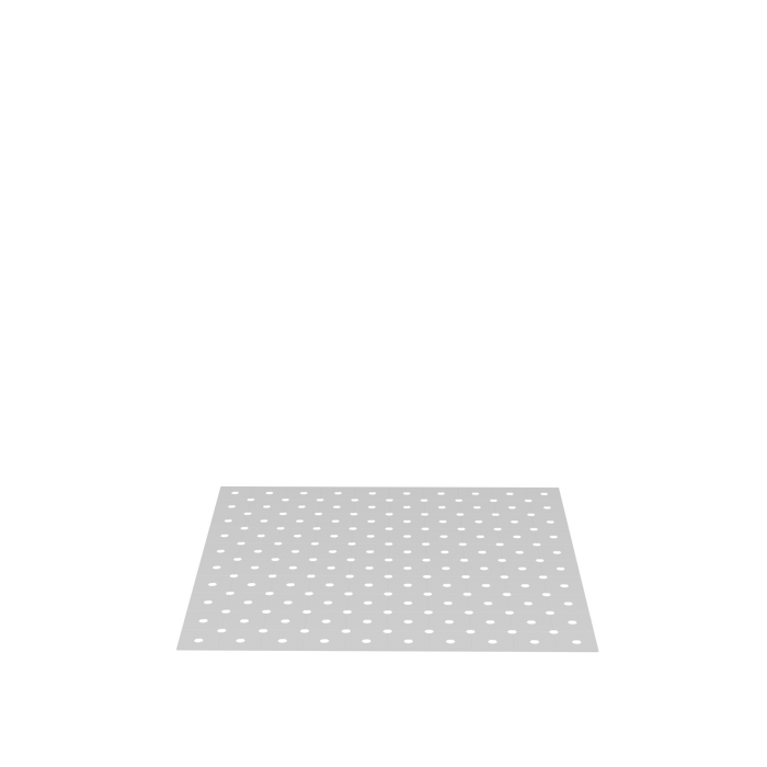 Perforated Aluminum Plate, with Diagonal Grid for Table 220010
