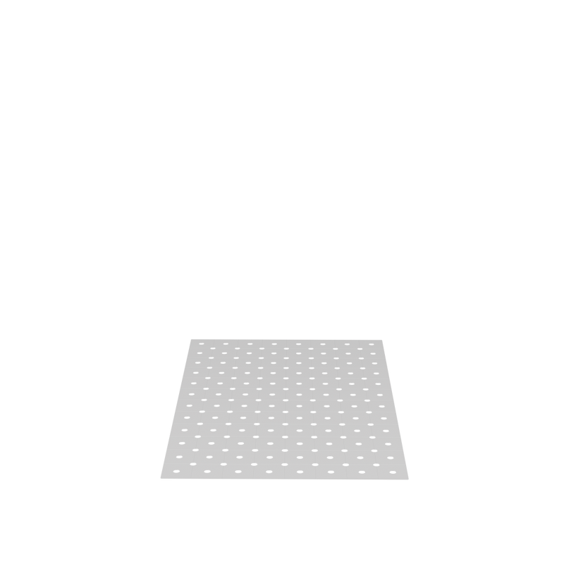 Perforated Aluminum Plate, with Diagonal Grid for Table 220025