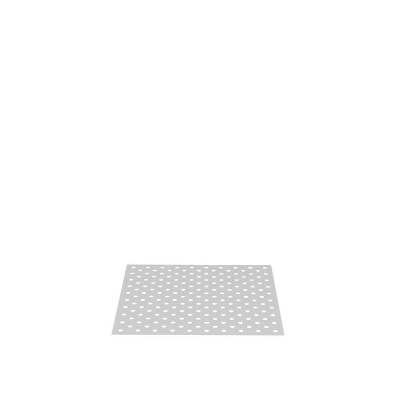 Perforated Aluminum Plate, with Diagonal Grid for Table 280010