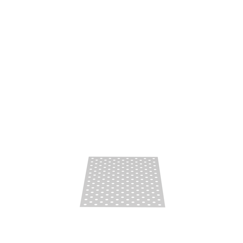Perforated Aluminum Plate, with Diagonal Grid for Table 280025