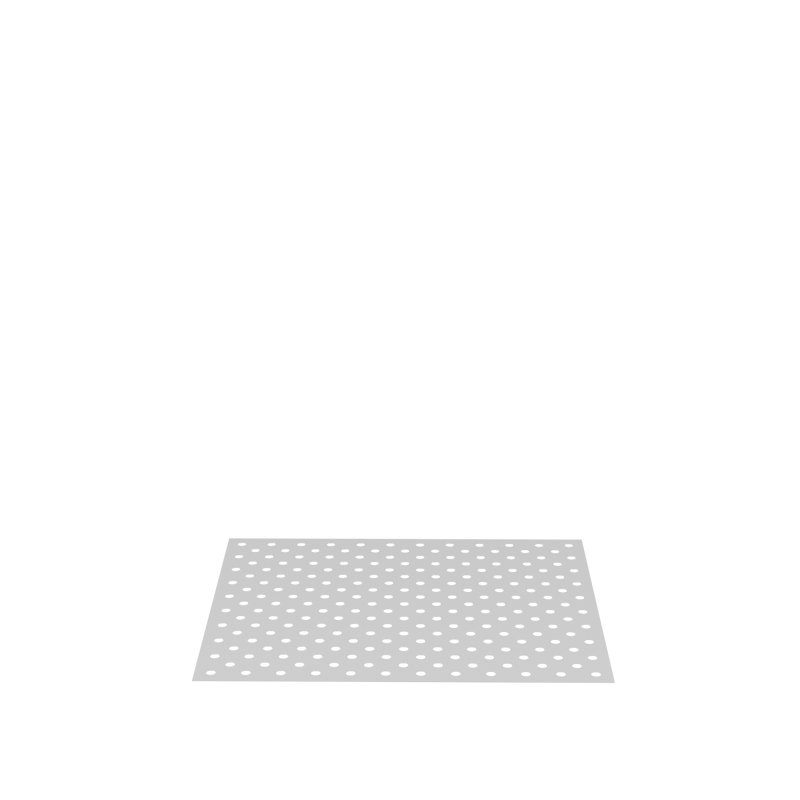 Perforated Aluminum Plate, with Diagonal Grid for Table 280060
