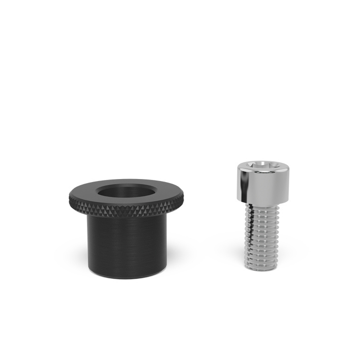 Clamp Bushing for M12 thread incl. screw 25 mm burnished