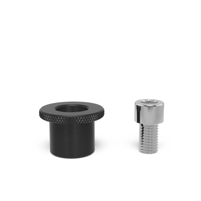 Clamp Bushing for M12 thread incl. screw 50 mm burnished