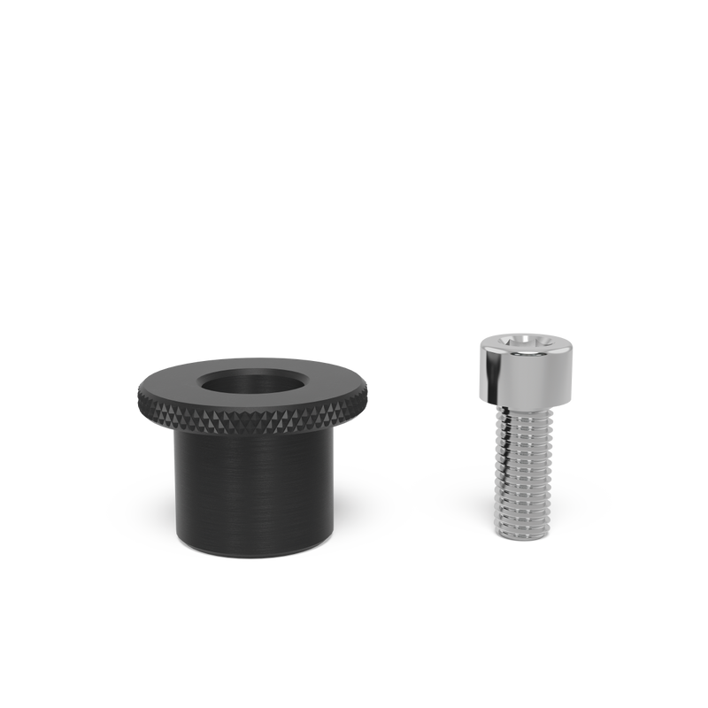 Clamp Bushing for M10 thread incl. screw 25 mm burnished