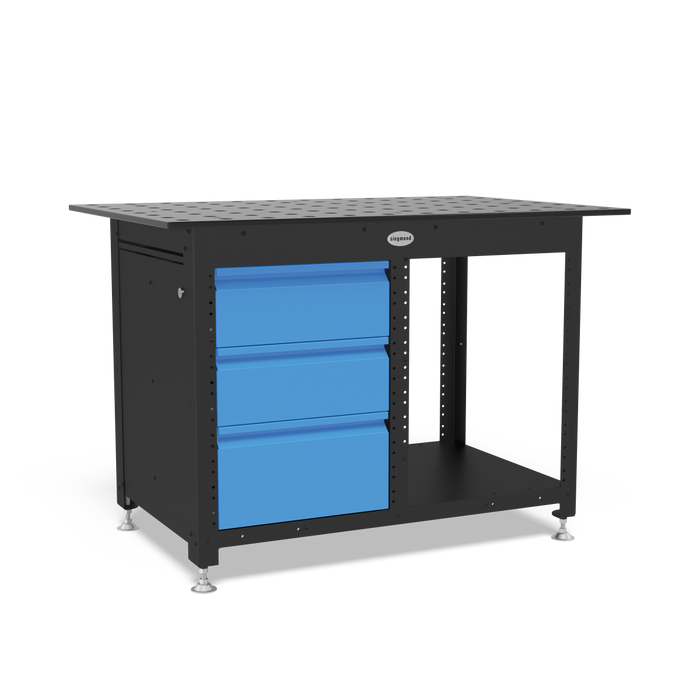 Siegmund Workstation 1208 half closed incl. 3 drawers