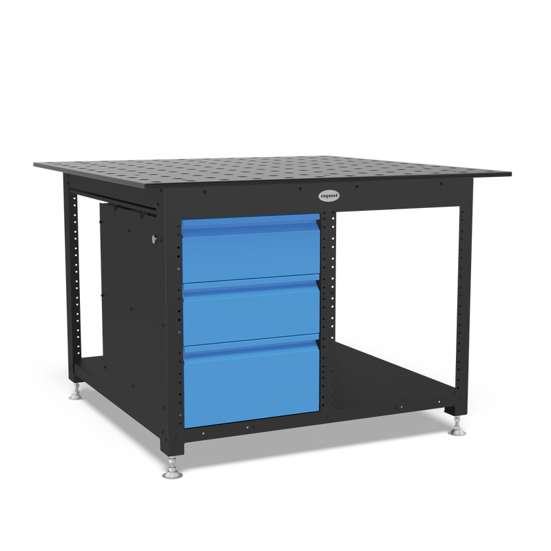 Siegmund Workstation 1212 half closed incl. 3 drawers
