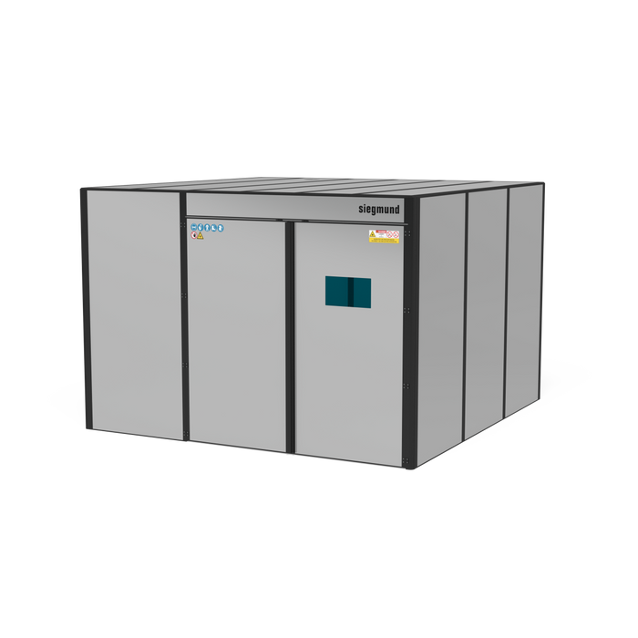Modular laser welding cell 3740x3770x2520 mm with roof
