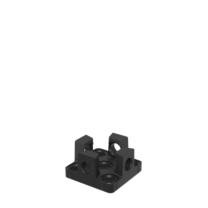 Adapter for table connection for aluminum profiles nitrided