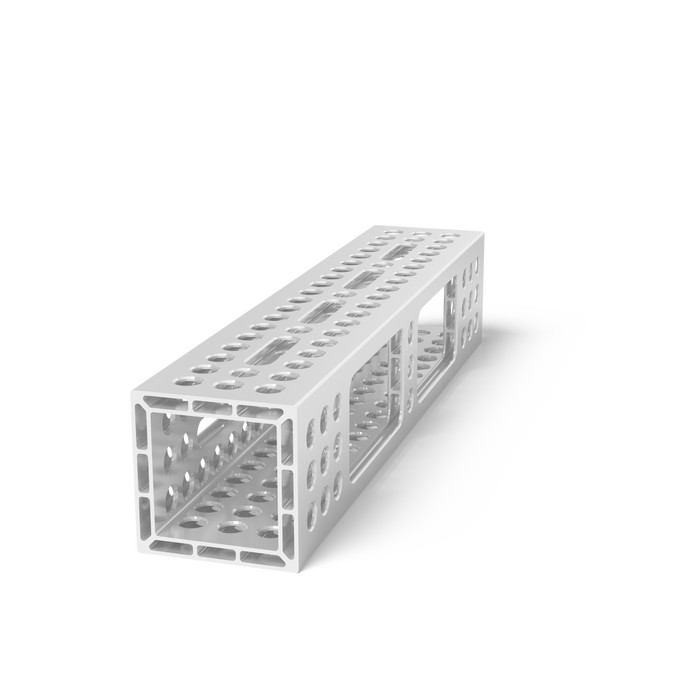 Aluminum profile U-shape 500x100x100 with elongated hole