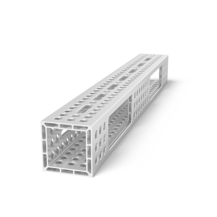 Aluminum profile U-shape 800x100x100 with elongated hole