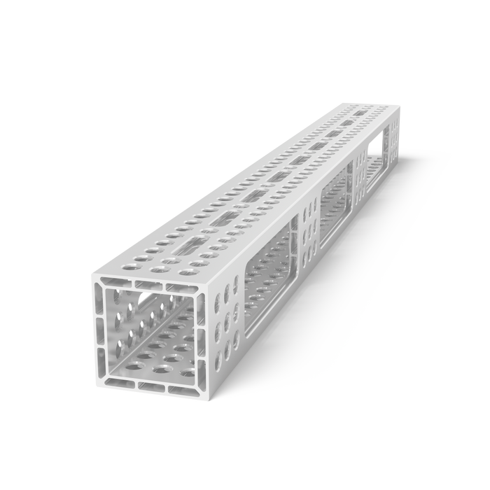 Aluminum profile U-shape 1000x100x100 with elongated hole