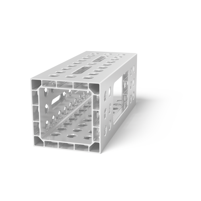 Aluminum profile U-shape 500x200x200 with elongated hole