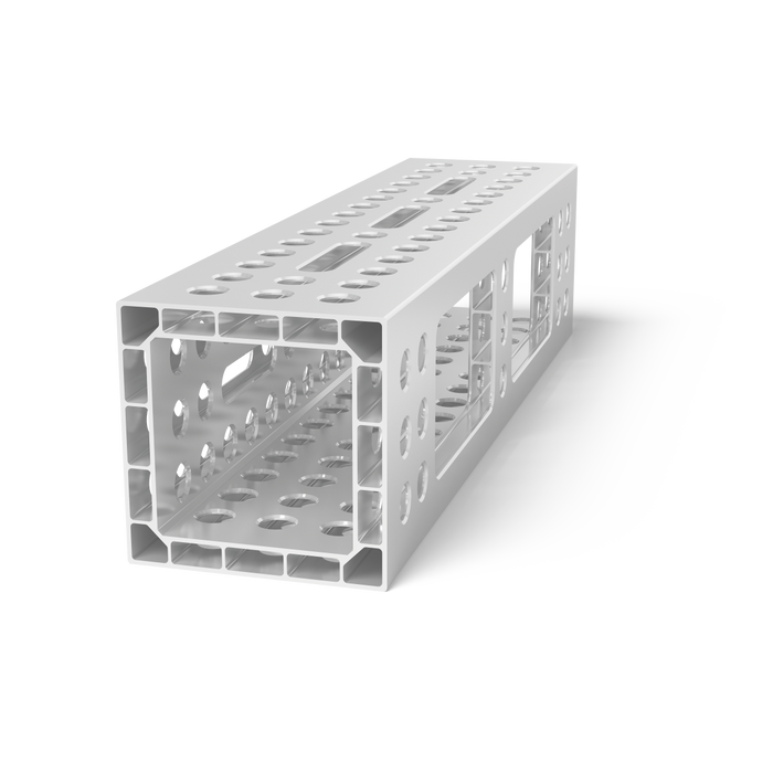 Aluminum profile U-shape 800x200x200 with elongated hole