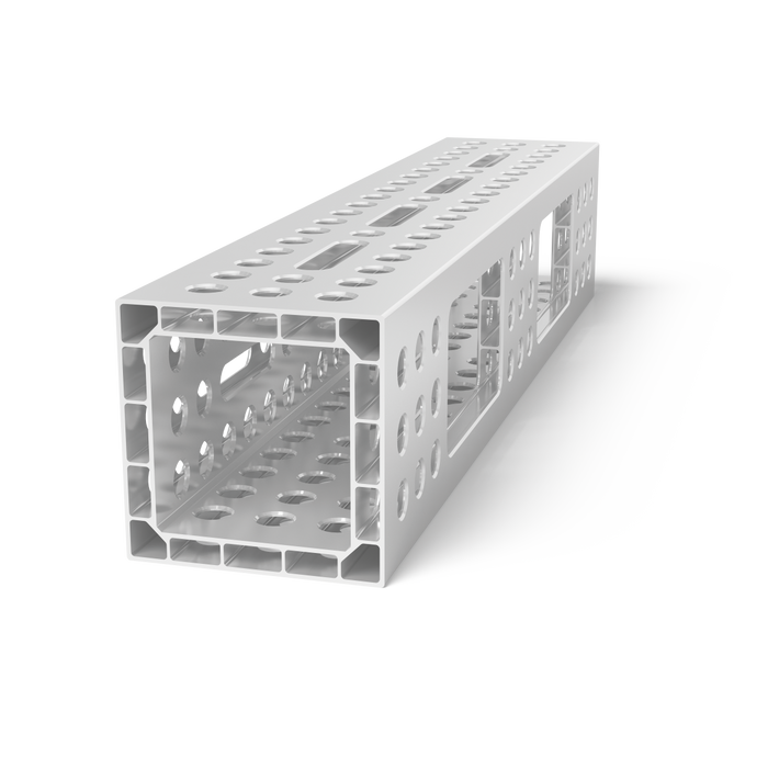 Aluminum profile U-shape 1000x200x200 with elongated hole