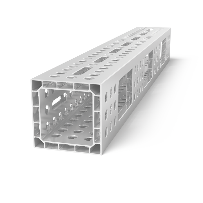 Aluminum profile U-shape 1500x200x200 with elongated hole