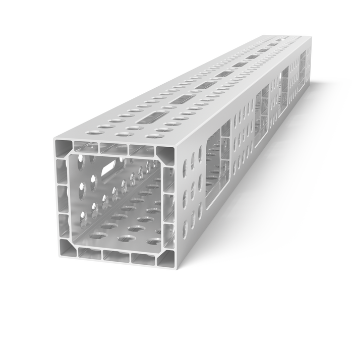 Aluminum profile U-shape 2000x200x200 with elongated hole