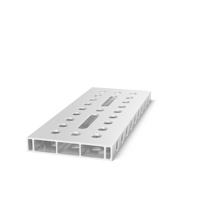Aluminum profile bracket 500x200x36 with elongated hole