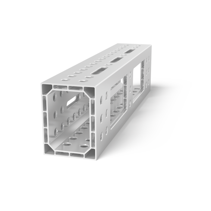 Aluminum profile U-shape 800x200x150 with elongated hole