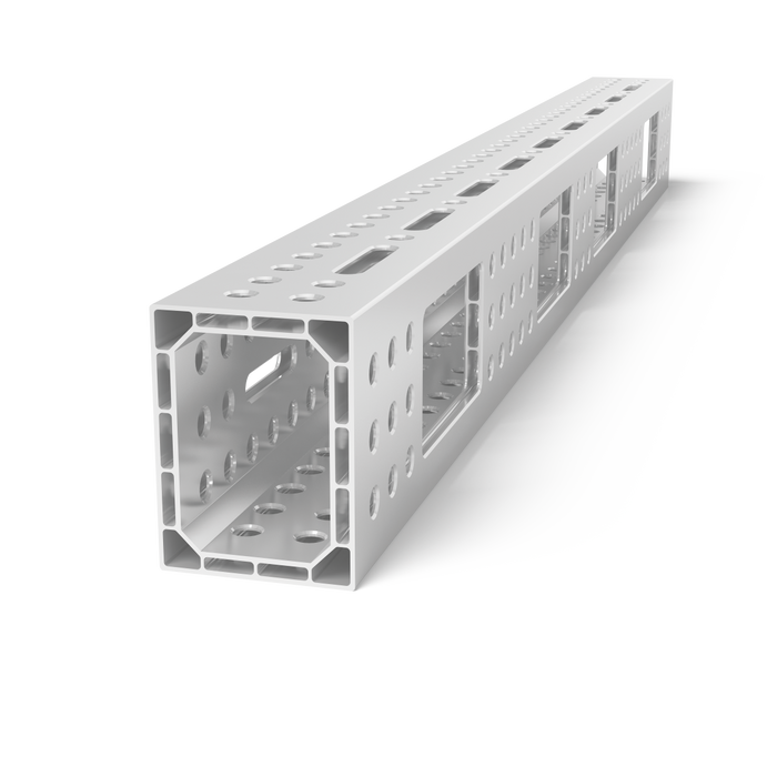 Aluminum profile U-shape 2000x200x150 with elongated hole