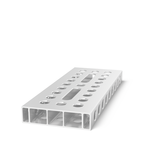 Aluminum profile bracket 500x200x50 with elongated hole