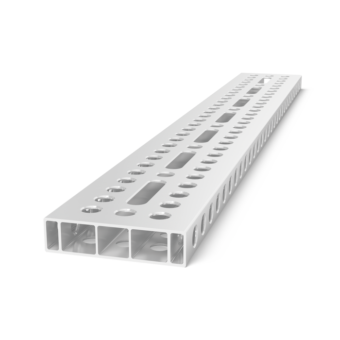 Aluminum profile bracket 1500x200x50 with elongated hole