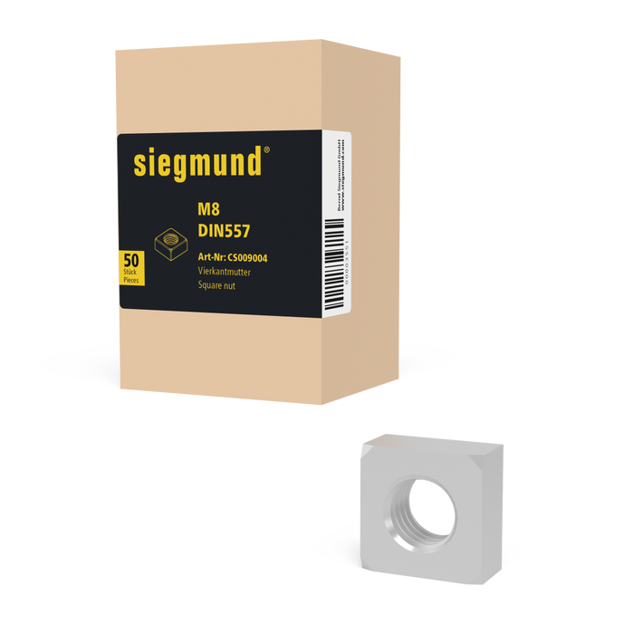 Set Square nuts M8 pack of 50
