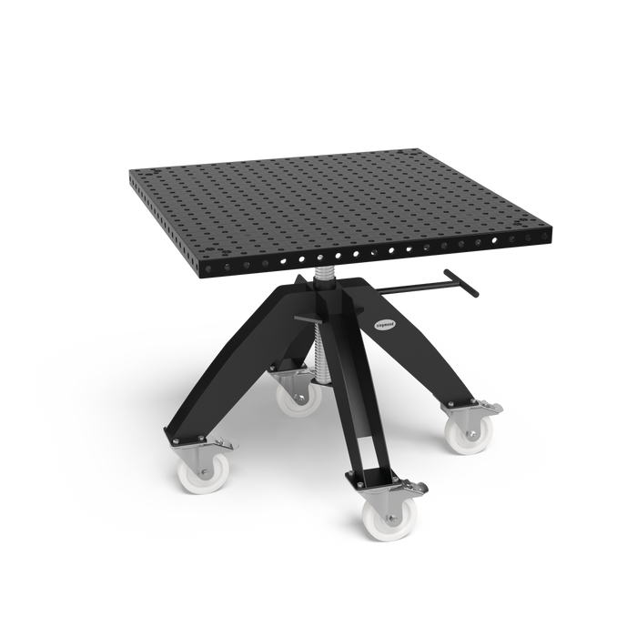 Rotating table height adjustable portable incl. Basic work top 1000x1000x50