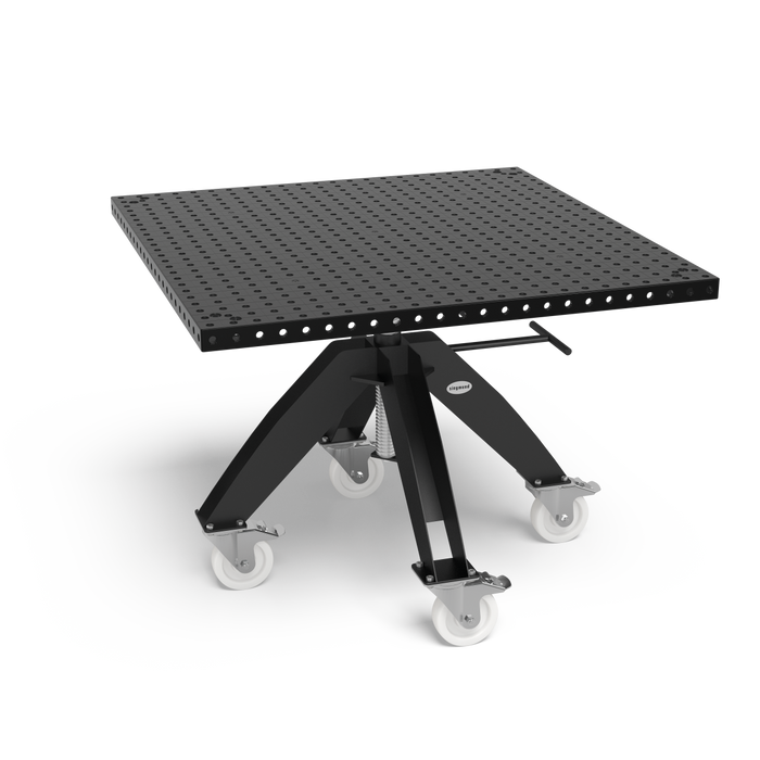 Rotating table height adjustable portable incl. Basic work top 1200x1200x50