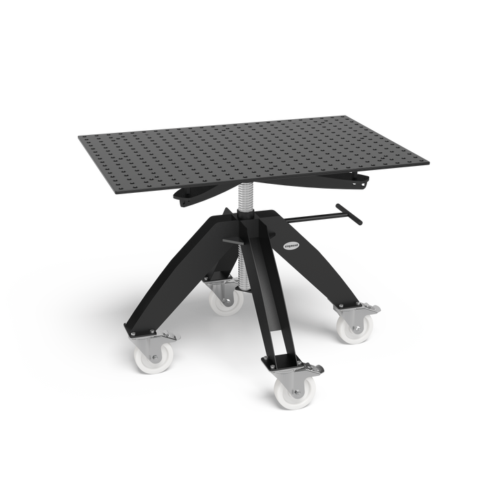 Rotating table height adjustable portable incl. Perforated plate 1200x800x12