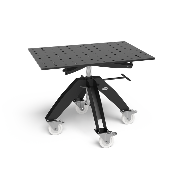 Rotating table height adjustable portable incl. Perforated plate 1200x800x18
