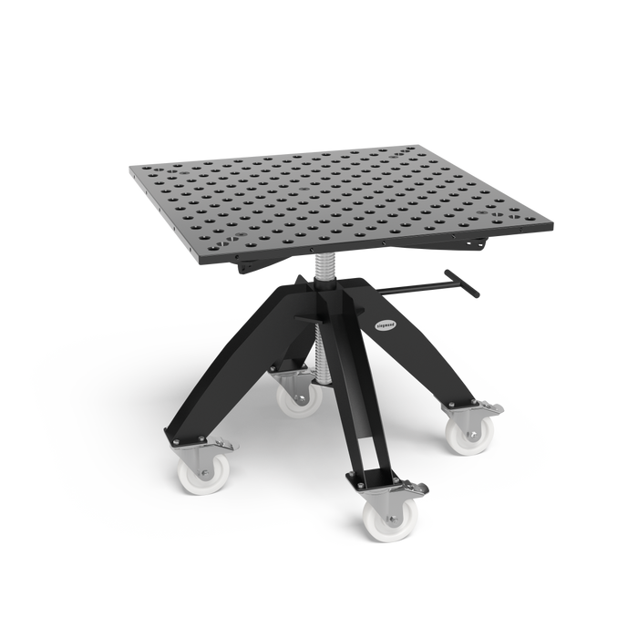Rotating table height adjustable portable incl. Basic work top Tool Steel X8.7 1000x1000x25