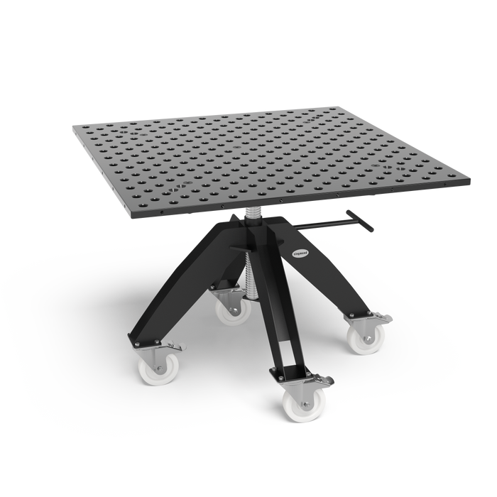 Rotating table height adjustable portable incl. Basic work top Tool Steel X8.7 1200x1200x25