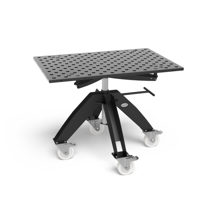 Rotating table height adjustable portable incl. Basic work top Tool Steel X8.7 1200x800x25