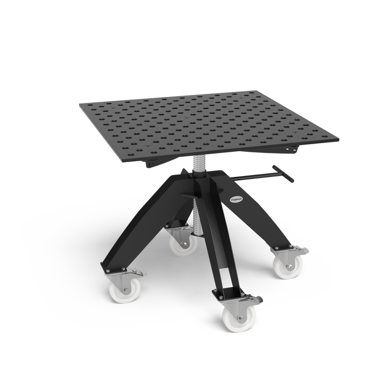 Rotating table height adjustable portable incl. Perforated plate 1000x1000x15