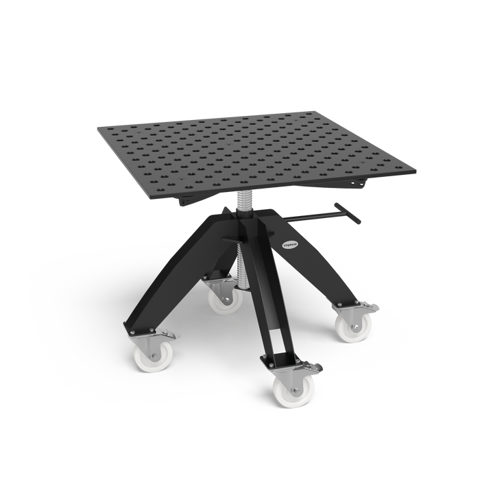 Rotating table height adjustable portable incl. Perforated plate 1000x1000x15