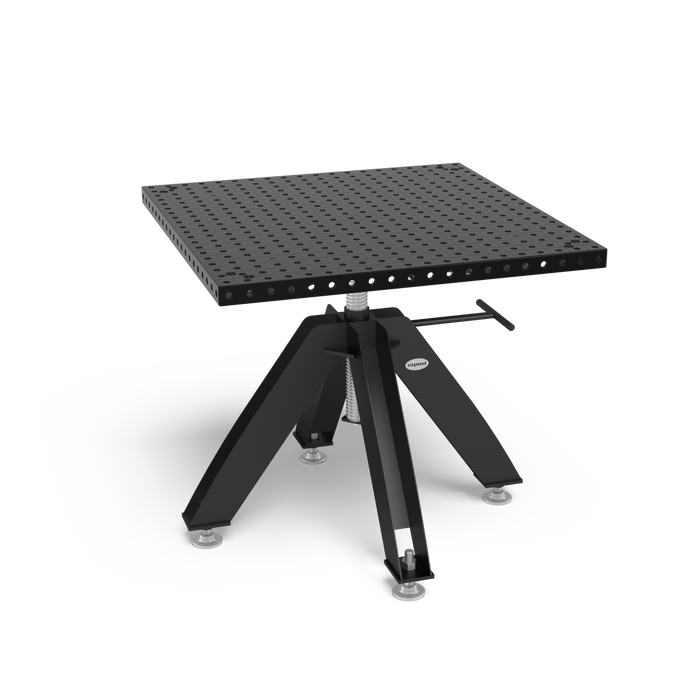 Rotating table height adjustable static incl. Basic work top 1000x1000x50