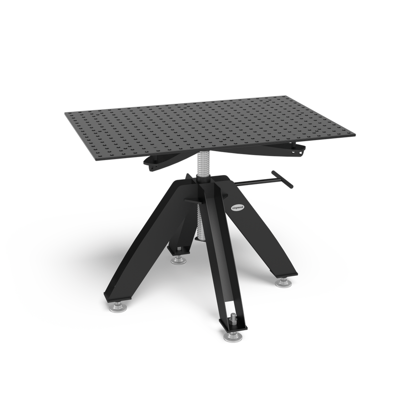 Rotating table height adjustable static incl. Perforated plate 1200x800x12