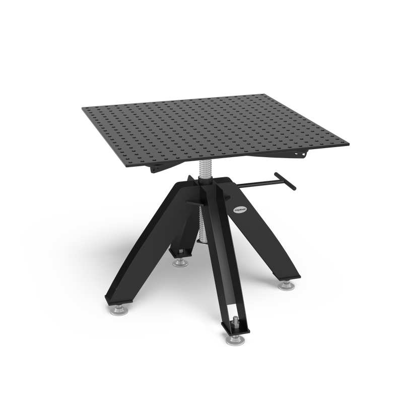 Rotating table height adjustable static incl. Perforated plate 1000x1000x12