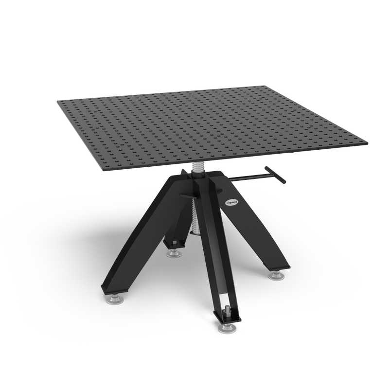 Rotating table height adjustable static incl. Perforated plate 1200x1200x12