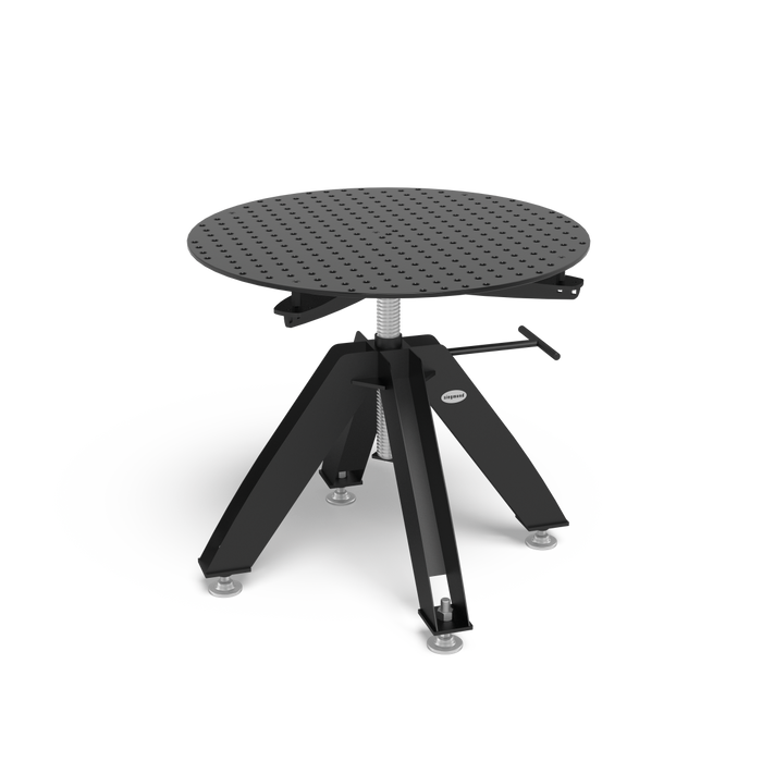 Rotating table height adjustable static incl. Perforated plate Ø 1000