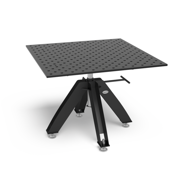 Rotating table height adjustable static incl. Perforated plate 1200x1200x18