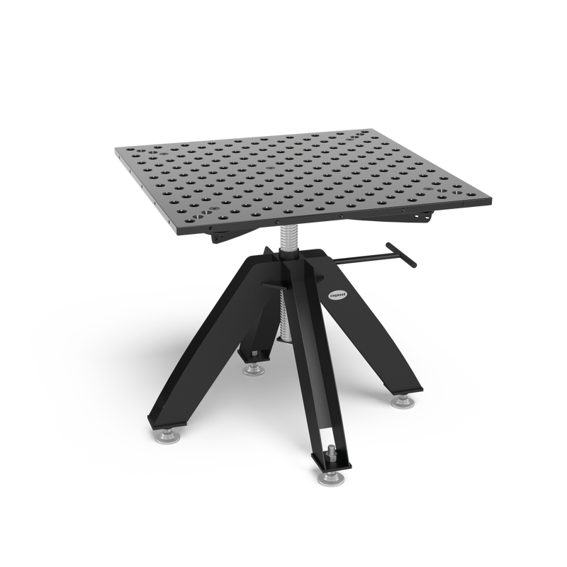 Rotating table height adjustable static incl. Basic work top Tool Steel X8.7 1000x1000x25