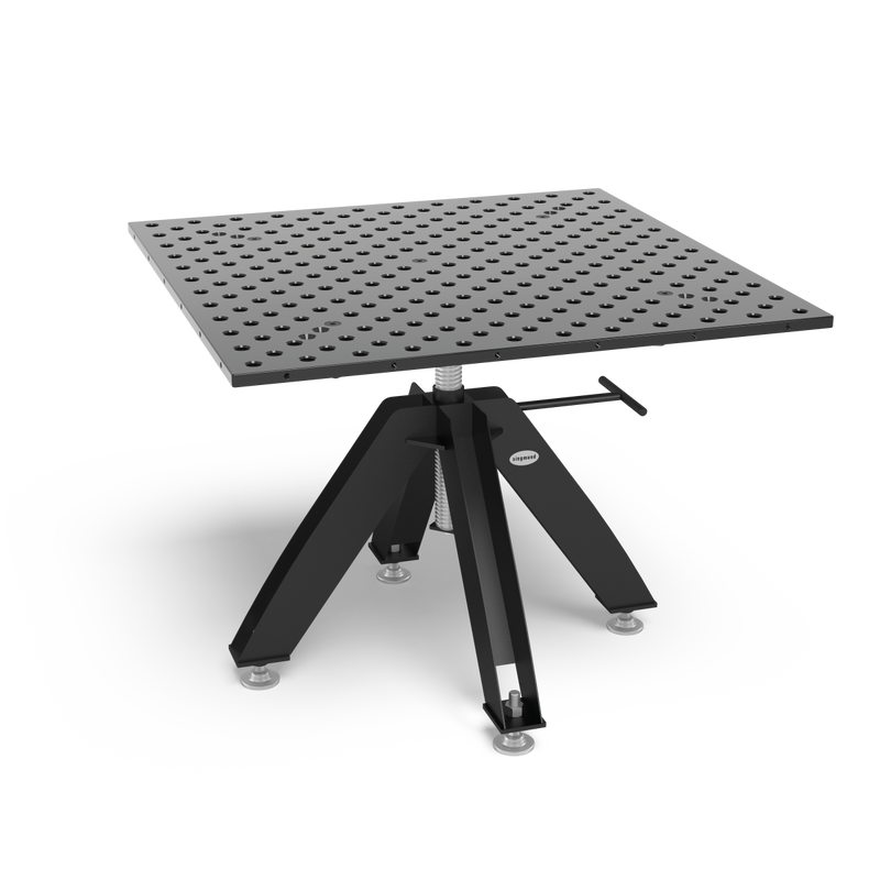 Rotating table height adjustable static incl. Basic work top Tool Steel X8.7 1200x1200x25