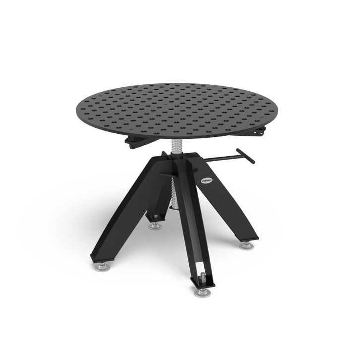 Rotating table height adjustable static incl. Perforated plate Ø 1100